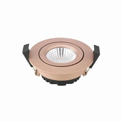 Sigor LED Spot à encastrer au plafond Diled, Ø 8,5 cm, 6 W, Dim-To-Warm, rosé| Spots Encastrés Led|Luminaires Led D'Intérieur