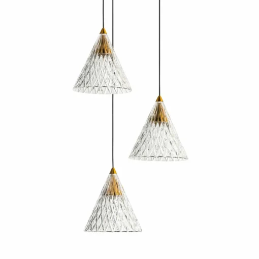LEDS-C4 Veneto suspension LED 3 lampes dorée| Suspensions Led|Suspensions