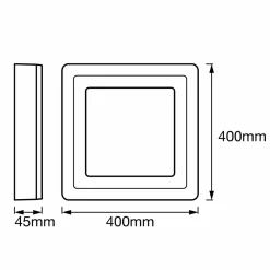 LEDVANCE LED Color+white square plafonnier 40 cm| Plafonniers Led|Plafonniers