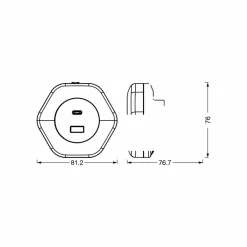 LEDVANCE Lunetta Hexagon veilleuse à prise blanche| Luminaires Led D'Intérieur