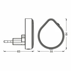 LEDVANCE Lunetta Raindrop White veilleuse LED dim| Luminaires Led D'Intérieur