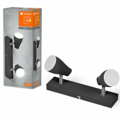 LEDVANCE Pear spot saillie LED GU10 2 lampes noir| Spots Et Projecteurs Led|Spots