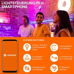 LEDVANCE SMART+ WiFi Floor round lampadaire noir| Lampadaires Led|Lampadaires