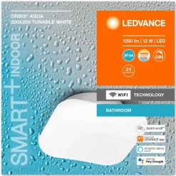 LEDVANCE SMART+ WiFi Orbis Wall Aqua IP44 20x20 cm| Plafonniers Led|Plafonniers