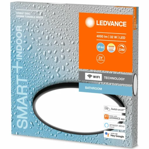 LEDVANCE SMART+ WiFi Orbis Disc, noir, Ø 50 cm| Plafonniers Led|Plafonniers