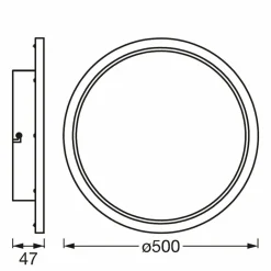 LEDVANCE SMART+ WiFi Orbis Disc, noir, Ø 50 cm| Plafonniers Led|Plafonniers