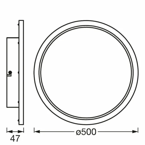 LEDVANCE SMART+ WiFi Orbis Disc, noir, Ø 50 cm| Plafonniers Led|Plafonniers