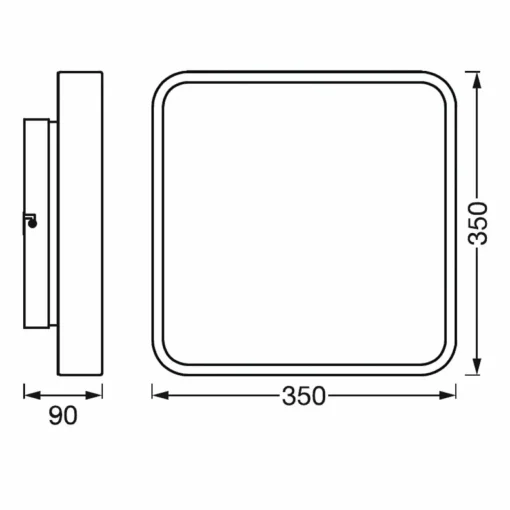 LEDVANCE SMART+ WiFi Orbis Backlight blanc 35x35cm| Plafonniers Led|Plafonniers