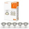 LEDVANCE spot LED GU10 encastré lot de 5 nickel| Spots Encastrés Led|Luminaires Led D'Intérieur