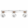 LEDVANCE Spot pour plafond LED Pluto, acier, bois, 3 lampes, blanc| Spots Et Projecteurs Led|Spots