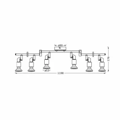 LEDVANCE Spot pour plafond LED GU10, à 6 lampes, noir| Spots Et Projecteurs Led|Spots