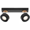 LEDVANCE Spot pour plafond LED Pluto, acier, bois, à 2 lampes, noir| Spots Et Projecteurs Led|Spots