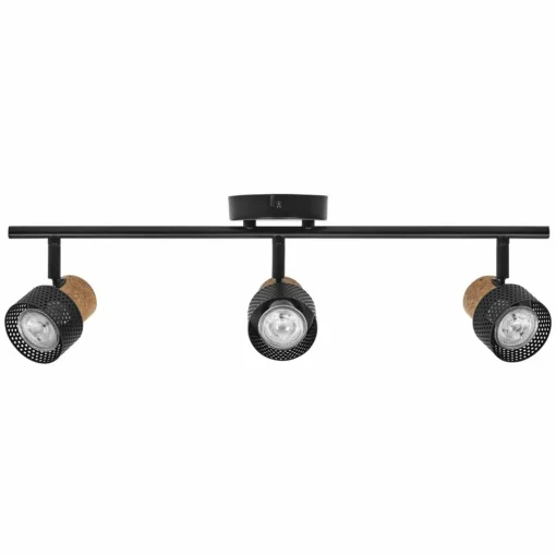 LEDVANCE Spot pour plafond LED Cork, GU10, à 3 lampes, long, noir| Spots Et Projecteurs Led|Spots