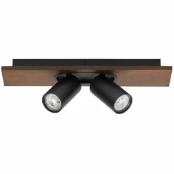 LEDVANCE Spot pour plafond LED Mercury GU10, 2 lampes, bois/noir| Spots Et Projecteurs Led|Spots