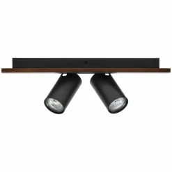 LEDVANCE Spot pour plafond LED Mercury GU10, 2 lampes, bois/noir| Spots Et Projecteurs Led|Spots