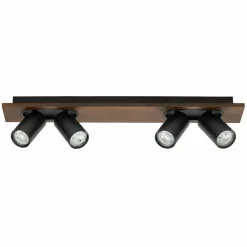 LEDVANCE Spot pour plafond LED Mercury GU10, 4 lampes, bois/noir| Spots Et Projecteurs Led|Spots
