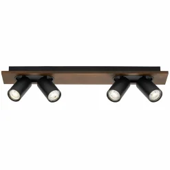LEDVANCE Spot pour plafond LED Mercury GU10, 4 lampes, bois/noir| Spots Et Projecteurs Led|Spots