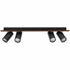 LEDVANCE Spot pour plafond LED Mercury GU10, 4 lampes, bois/noir| Spots Et Projecteurs Led|Spots
