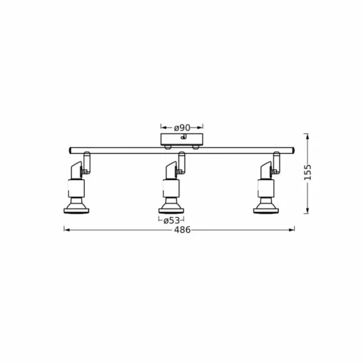 LEDVANCE Spot pour plafond LED GU10 à 3 lampes, blanc| Spots Et Projecteurs Led|Spots