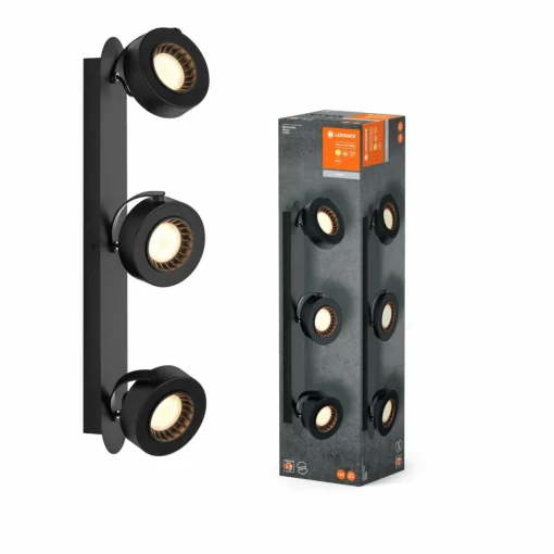 LEDVANCE Spot pour plafond LED Venus, 3.000 K, à 3 lampes, noir| Spots Et Projecteurs Led|Spots