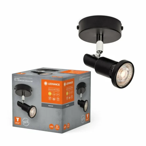 LEDVANCE Spot pour plafond LED GU10, à 1 lampe, noir| Spots Et Projecteurs Led|Spots
