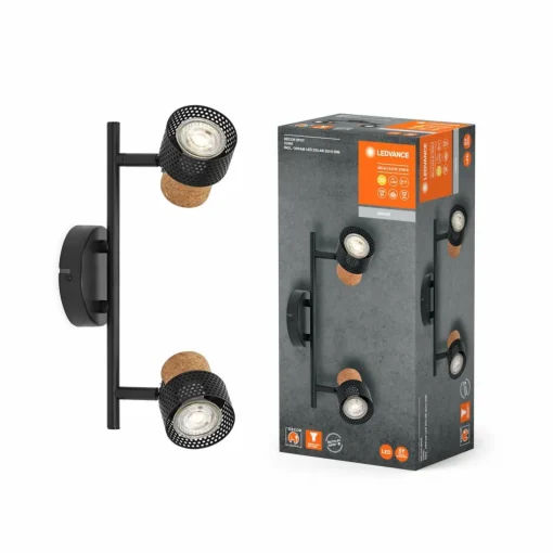 LEDVANCE Spot pour plafond LED Cork, GU10, à 2 lampes, intensité variable,| Spots Et Projecteurs Led|Spots
