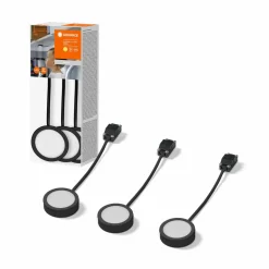 LEDVANCE Undercabinet Puck spot meuble 3x noir| Luminaires Led D'Intérieur