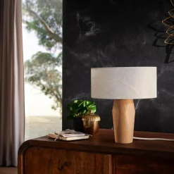 LeuchtNatur Pura lampe à poser LED, chêne/feuilles| Lampes À Poser Led|Lampes À Poser Et Lampes De Table