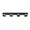 LIGHTME applique miroir Aqua Hollywood x4 noire| Appliques Murales Led|Appliques Murales