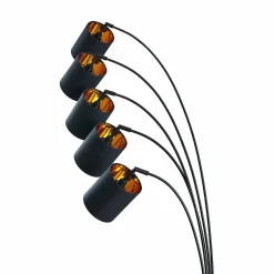 Lindby Abiram lampadaire, noir/doré| Lampadaires Led|Lampadaires