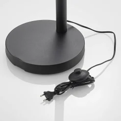Lindby Abiram lampadaire, noir/doré| Lampadaires Led|Lampadaires