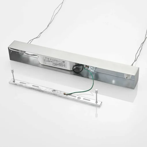 Lindby Alimara suspension LED en bois, bois, longueur 138 cm| Suspensions Led|Suspensions