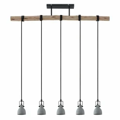 Lindby Amilia suspension, abat-jour béton 5 lampes| Suspensions Led|Suspensions
