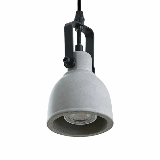 Lindby Amilia suspension, abat-jour béton 5 lampes| Suspensions Led|Suspensions