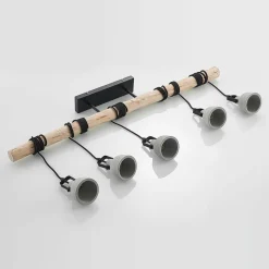 Lindby Amilia suspension, abat-jour béton 5 lampes| Suspensions Led|Suspensions