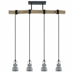 Lindby Amilia suspension abat-jour béton, 4 lampes| Suspensions Led|Suspensions