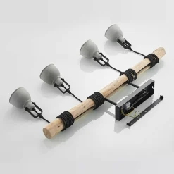 Lindby Amilia suspension abat-jour béton, 4 lampes| Suspensions Led|Suspensions