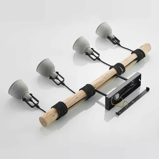 Lindby Amilia suspension abat-jour béton, 4 lampes| Suspensions Led|Suspensions