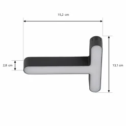 Lindby Barre à LED 48 V Lumaro, noire, en forme de T, intensité variable| Luminaires Led D'Intérieur
