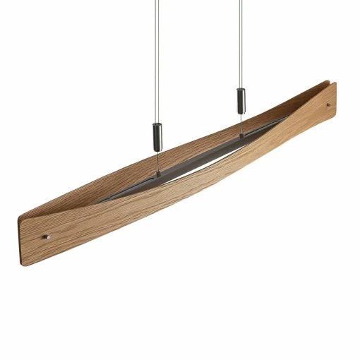 Lindby Beazina suspension LED, bois de chêne| Suspensions Led|Suspensions