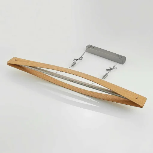 Lindby Beazina suspension LED, bois de chêne| Suspensions Led|Suspensions