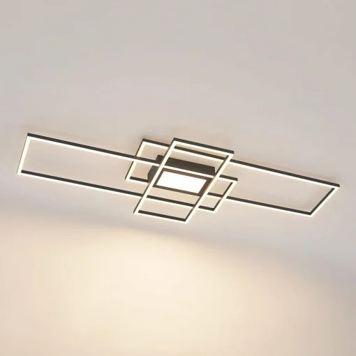 Lindby Caitlin plafonnier LED, anthracite| Plafonniers Led|Plafonniers