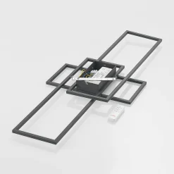 Lindby Caitlin plafonnier LED, anthracite| Plafonniers Led|Plafonniers