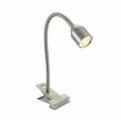 Lindby Djamila lampe à pince LED, nickel satiné| Luminaires Led D'Intérieur