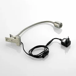 Lindby Djamila lampe à pince LED, nickel satiné| Luminaires Led D'Intérieur