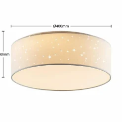 Lindby Ellamina plafonnier LED, 40 cm, blanc| Plafonniers Led|Plafonniers
