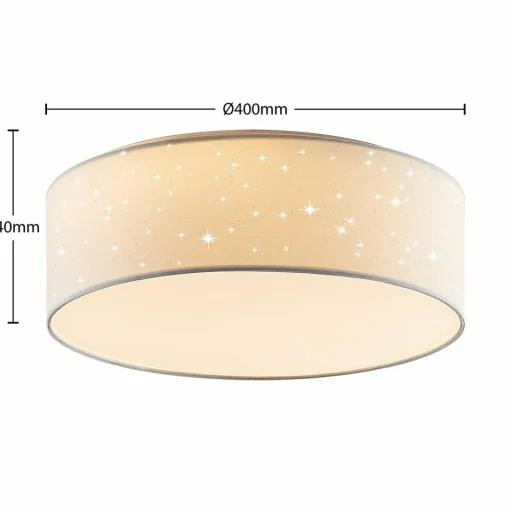Lindby Ellamina plafonnier LED, 40 cm, blanc| Plafonniers Led|Plafonniers