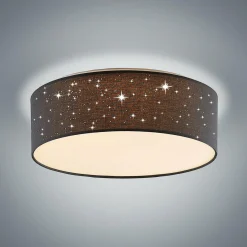 Lindby Ellamina Plafonnier LED 40 cm gris foncé| Plafonniers Led|Plafonniers
