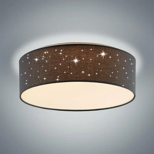 Lindby Ellamina Plafonnier LED 40 cm gris foncé| Plafonniers Led|Plafonniers