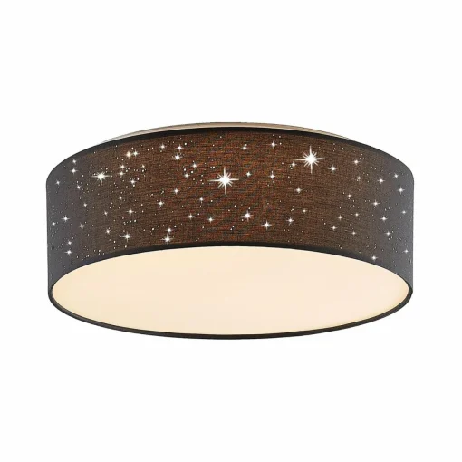 Lindby Ellamina Plafonnier LED 40 cm gris foncé| Plafonniers Led|Plafonniers